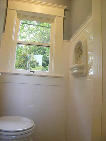 Innovative Plumbing in Foursquare Powder Room