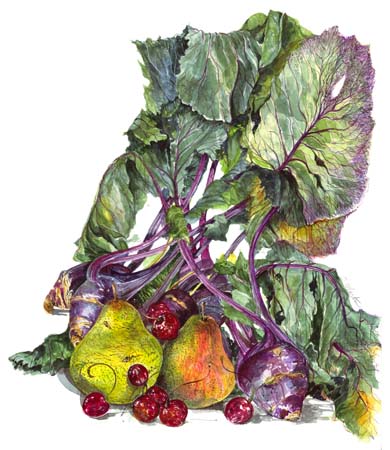 3Beets, Pears, Cherries